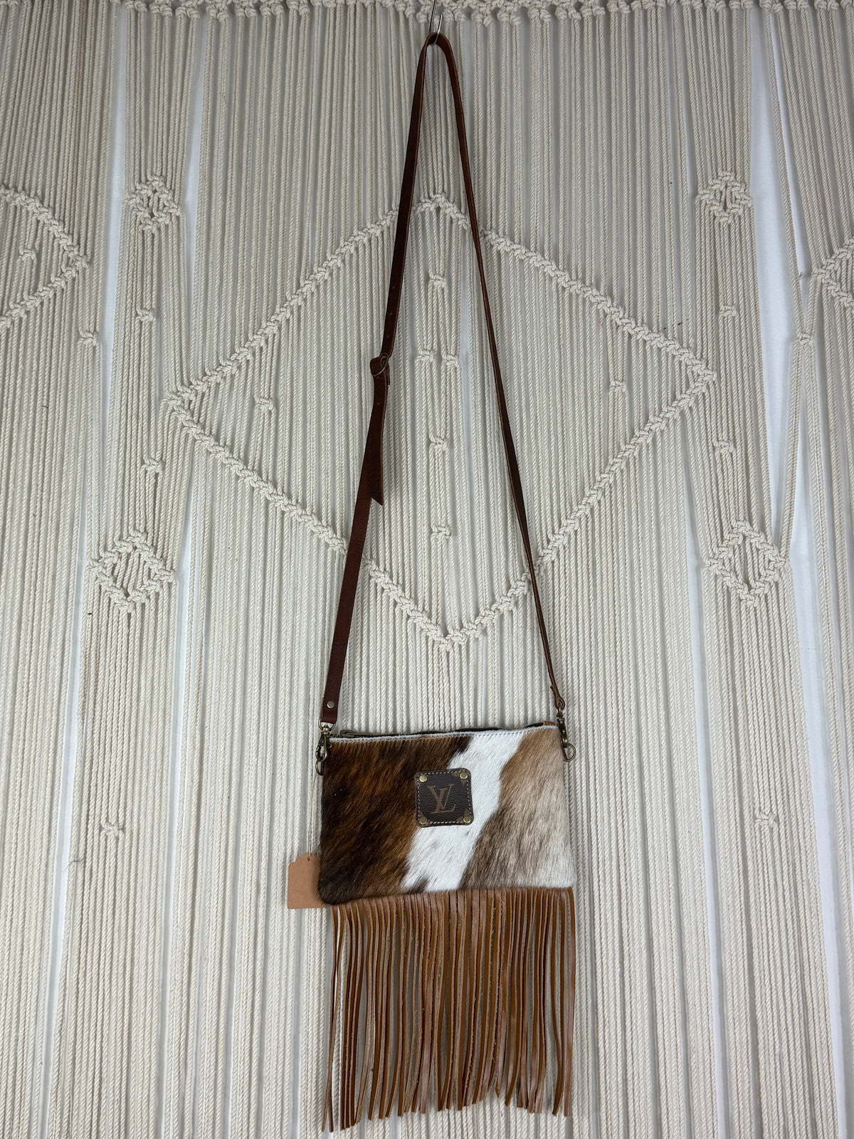 LV Lux Rodeo Fringed Crossbody - Brown + White Cowhide