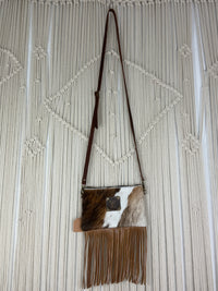 LV Lux Rodeo Fringed Crossbody - Brown + White Cowhide