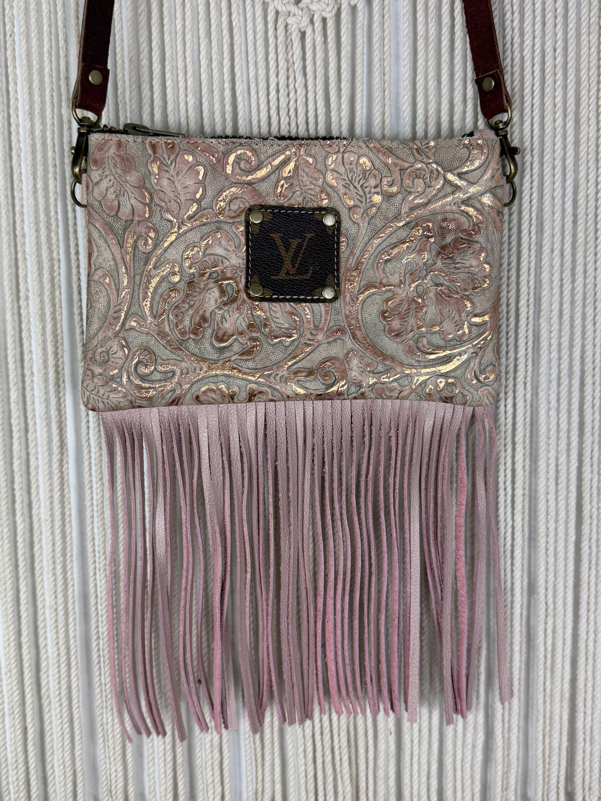 LV Lux Rodeo Fringed Crossbody - Blush Metallic