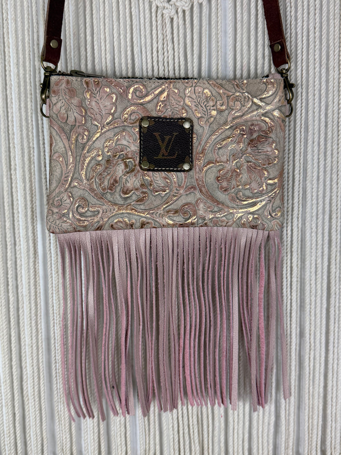 LV Lux Rodeo Fringed Crossbody - Blush Metallic