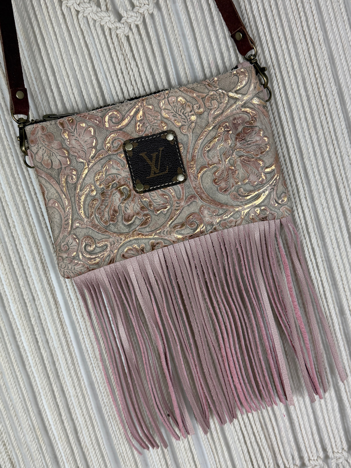LV Lux Rodeo Fringed Crossbody - Blush Metallic