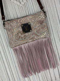 LV Lux Rodeo Fringed Crossbody - Blush Metallic