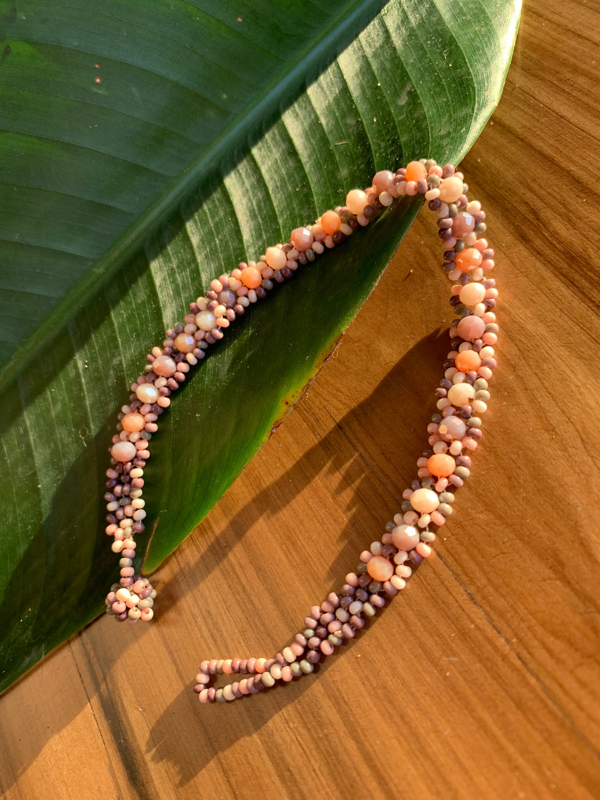 Daisy Boho Beaded Bracelet - Pastel