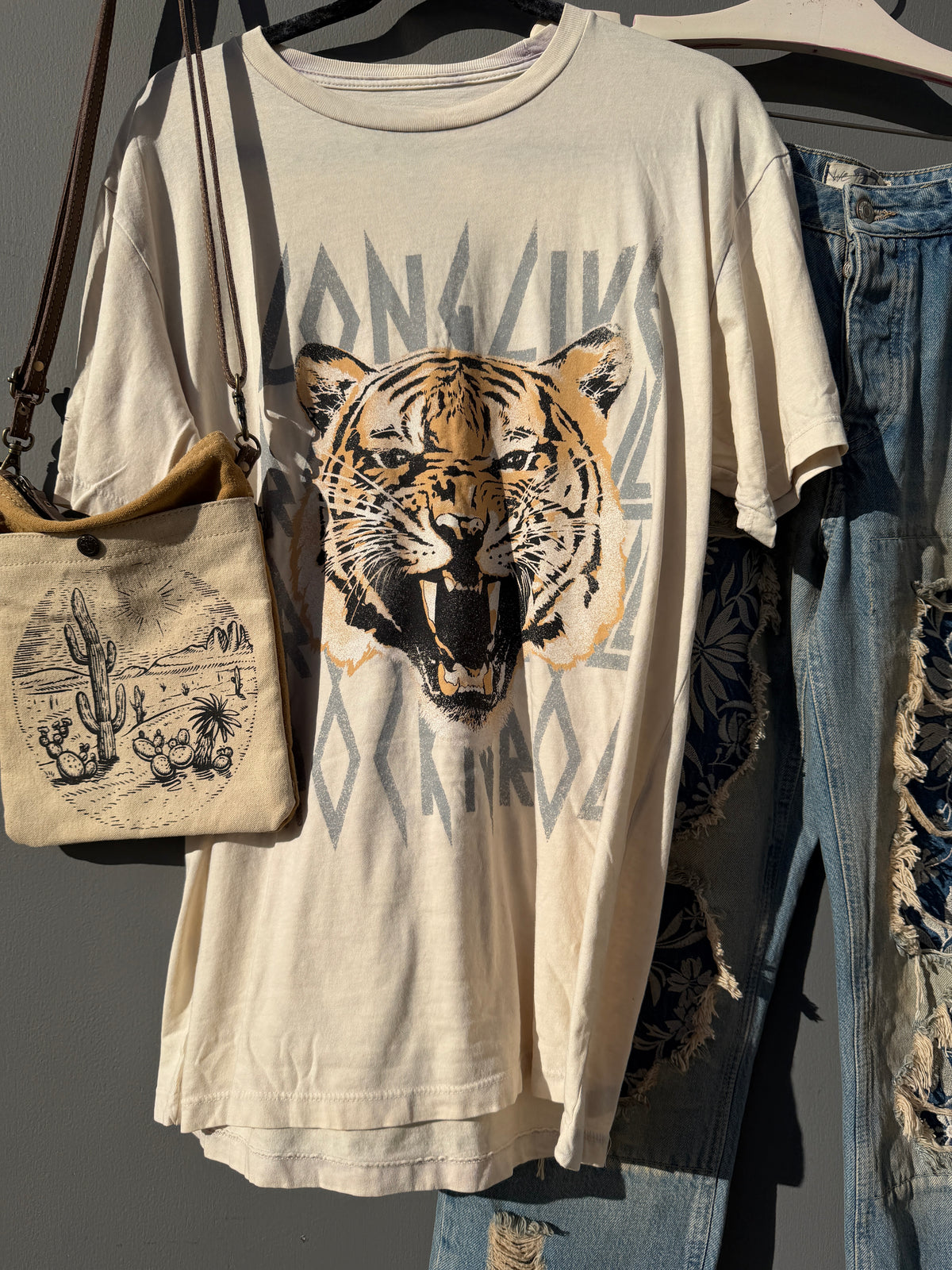 Wild Tiger White Mineral Wash Tee