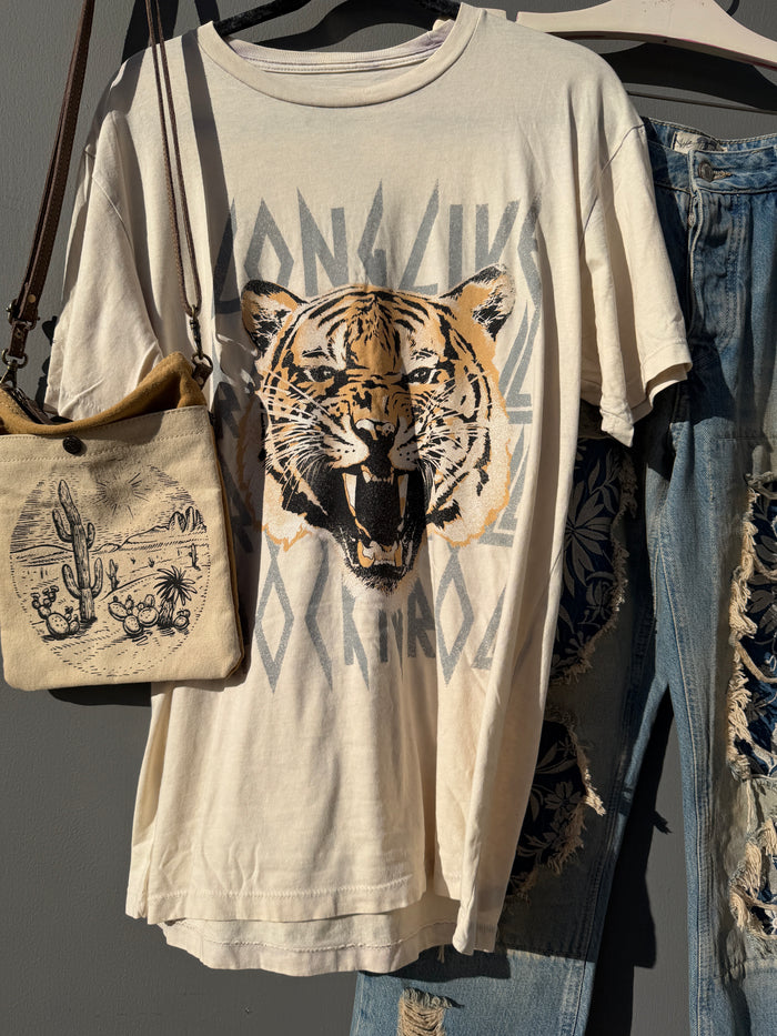 Wild Tiger White Mineral Wash Tee