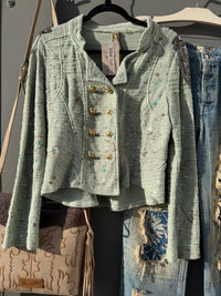 Dreamy Aratta Artisan Military Jacket - Gun Metal