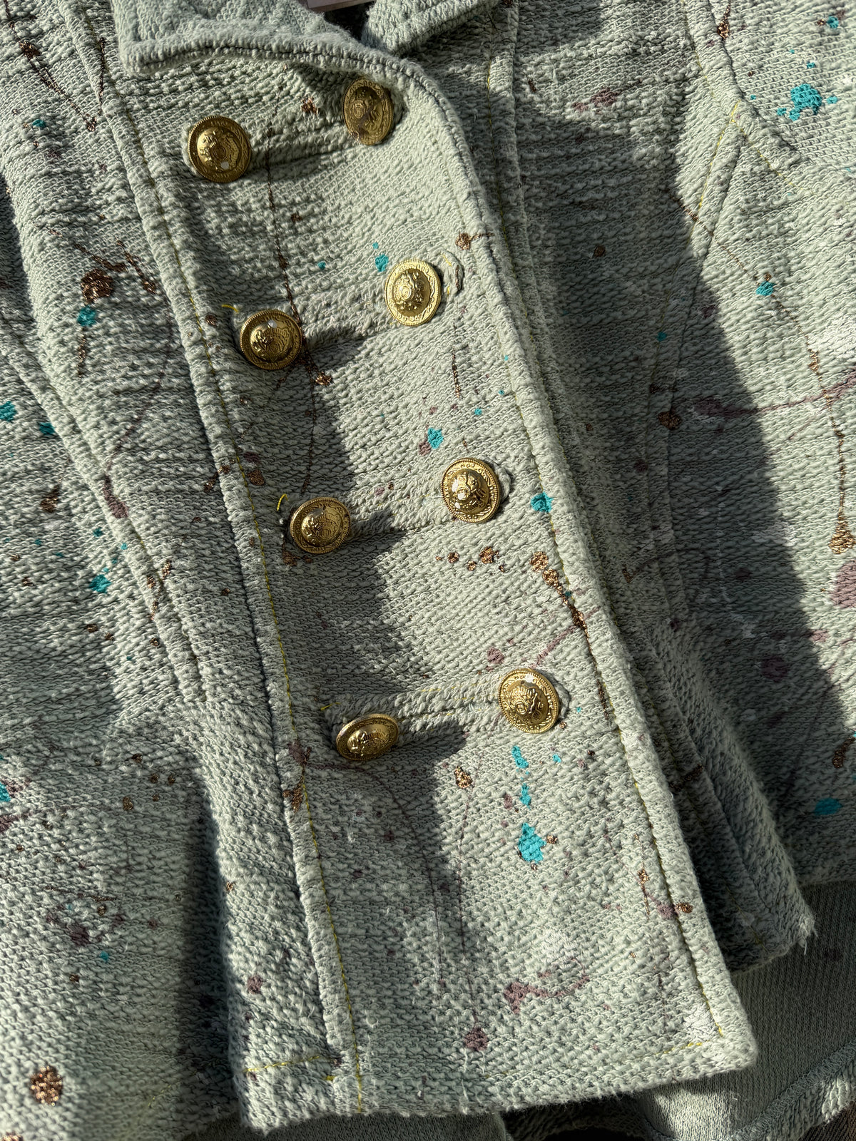 Dreamy Aratta Artisan Military Jacket - Gun Metal