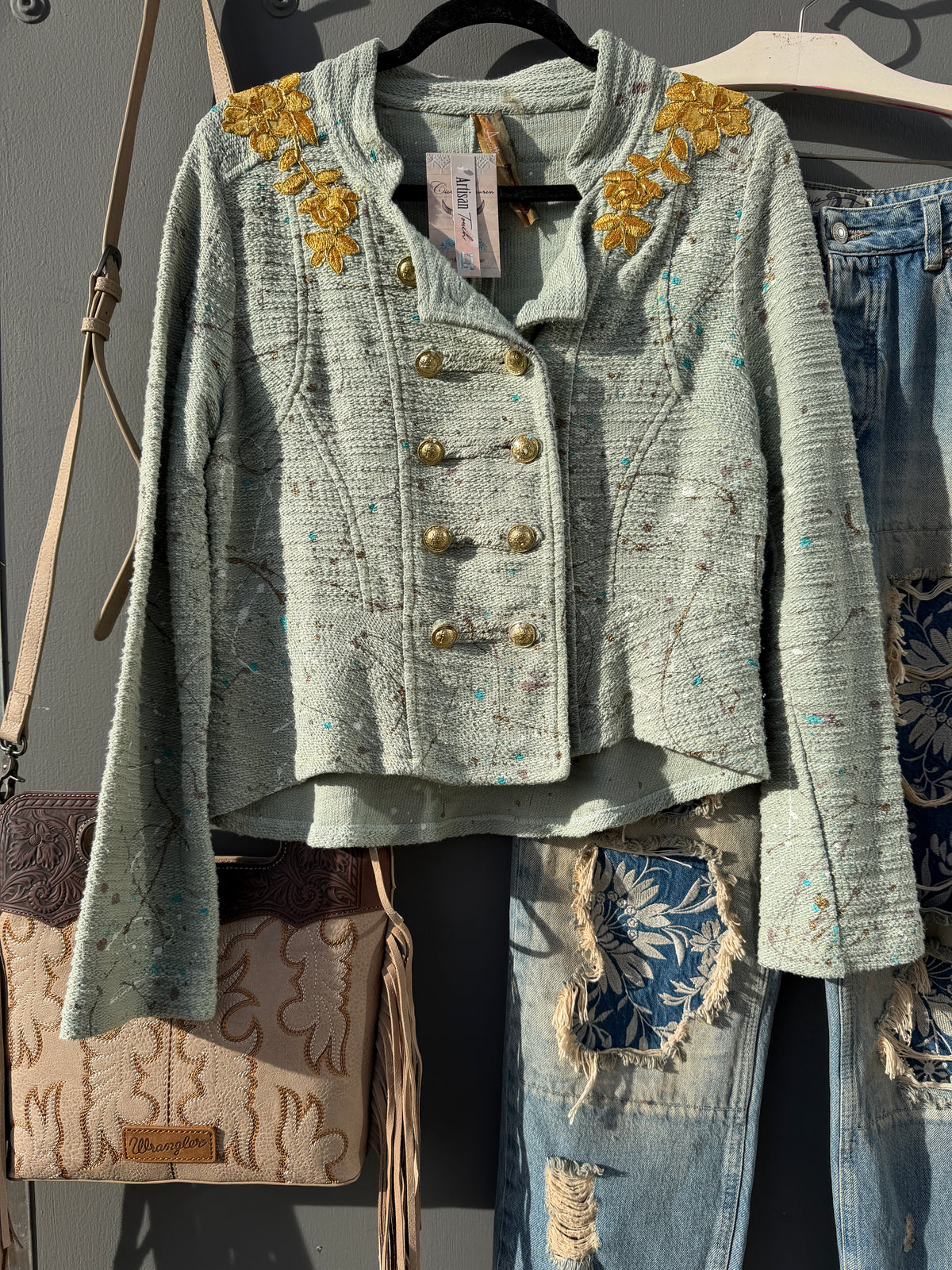Dreamy Aratta Artisan Military Jacket - Golden