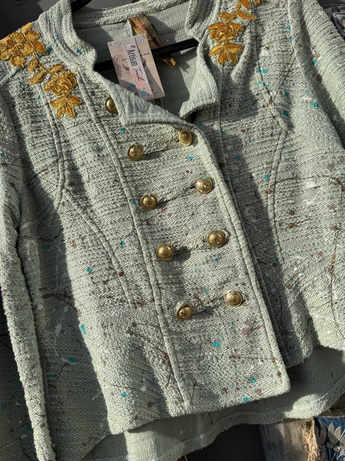 Dreamy Aratta Artisan Military Jacket - Golden