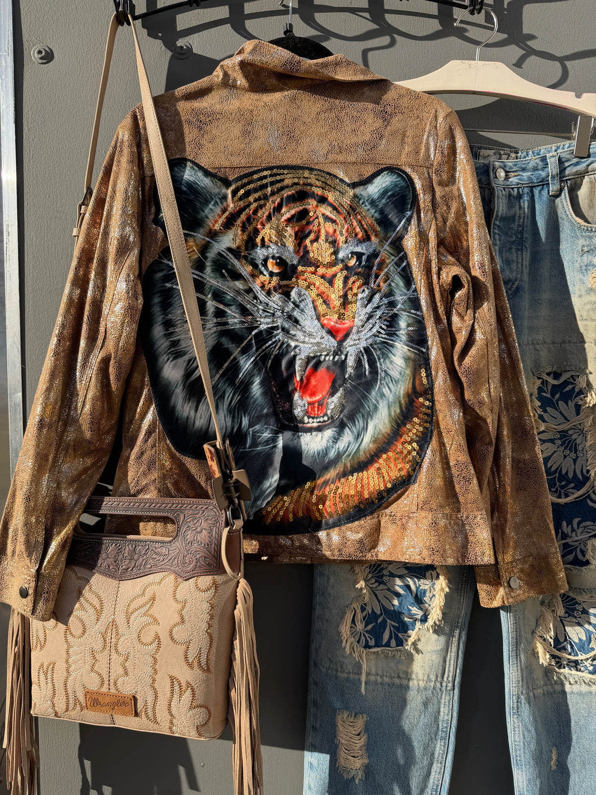Golden Metallic Tiger Jacket