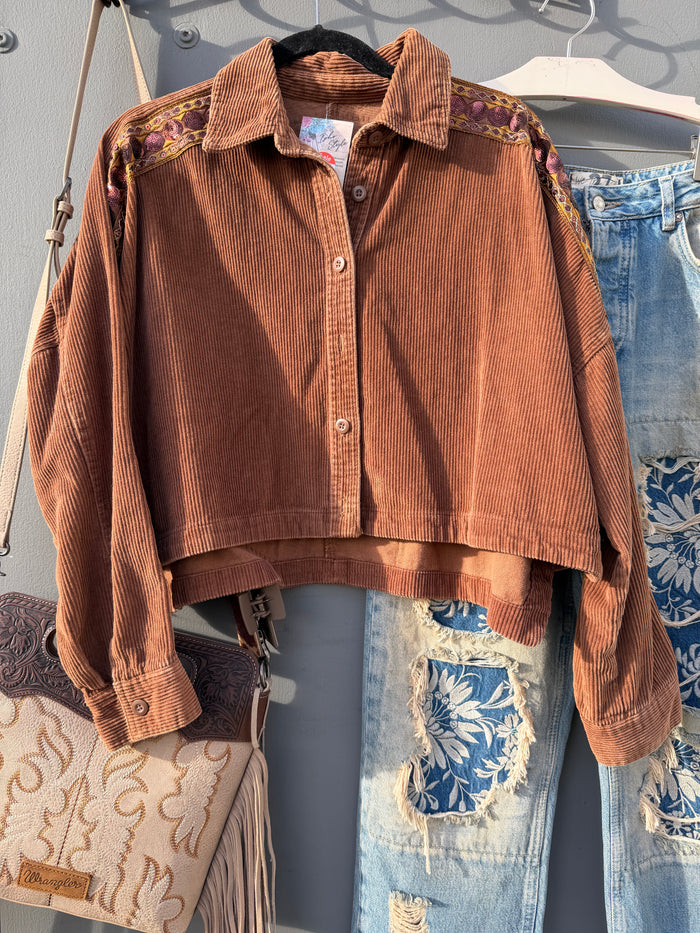 Golden Corduroy Tiger Jacket