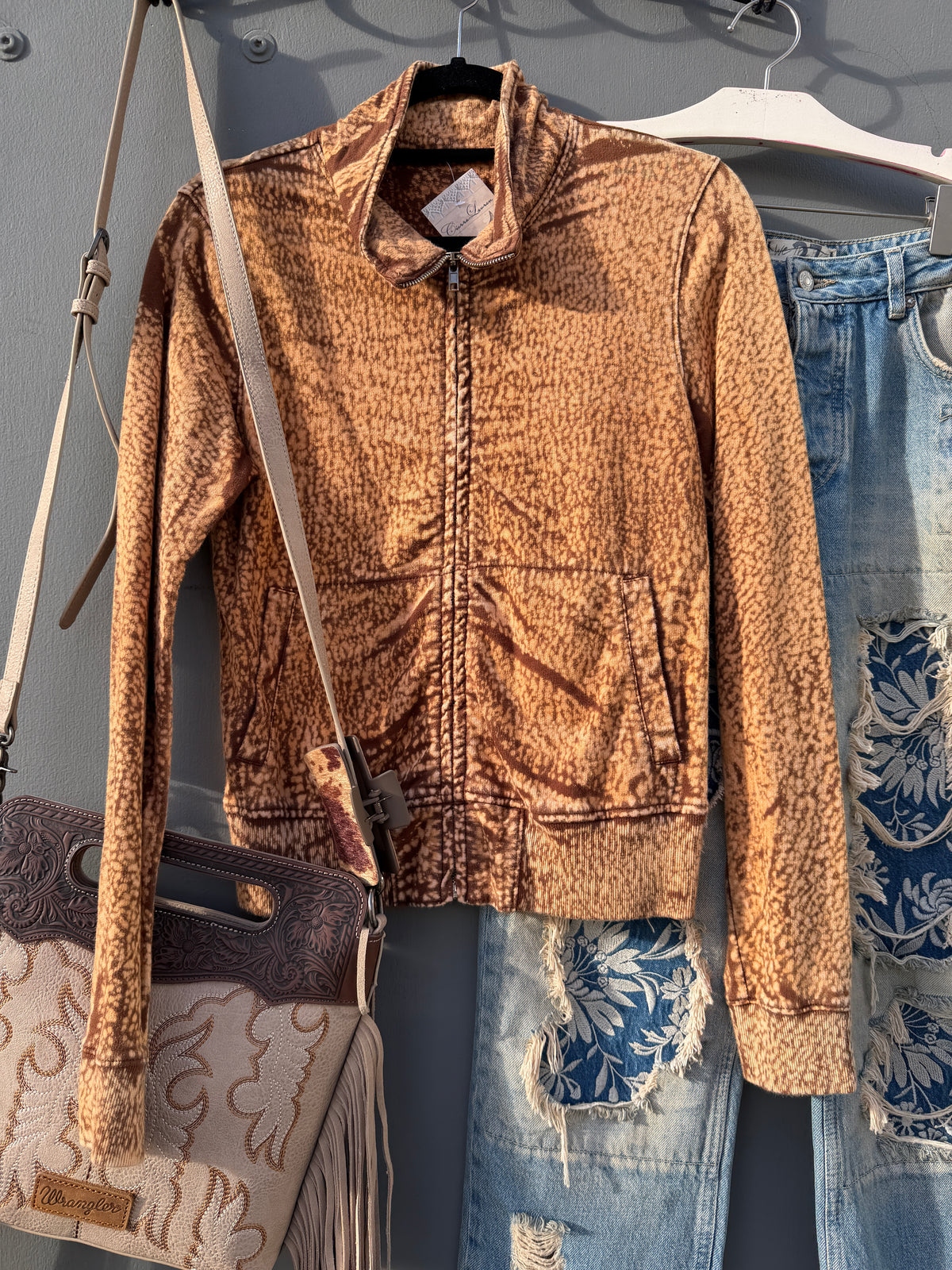 Golden Tranquility Zip Sweatshirt