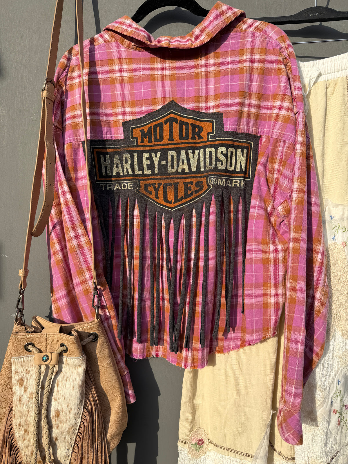 Harley Fringed Lightweight Plaid