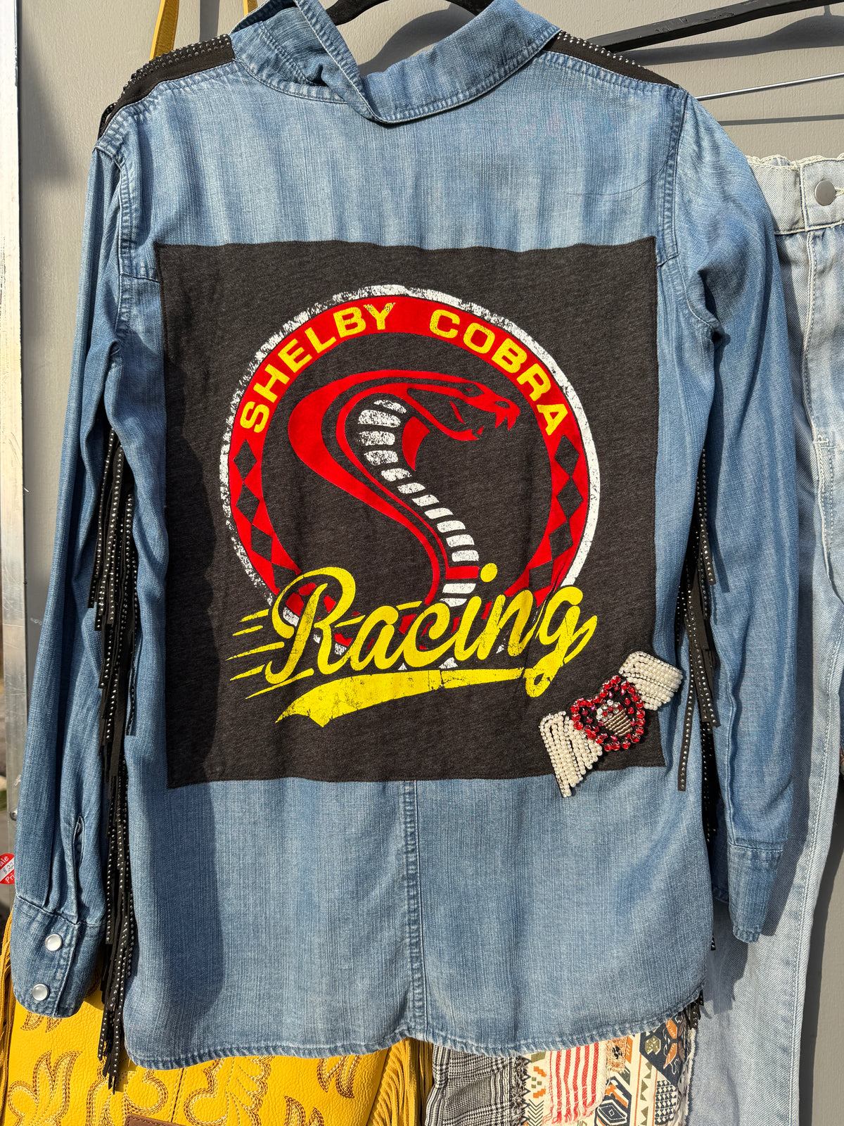 Shelby Cobra Racing Fringed Chambray Shirt