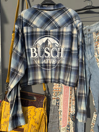Beer Latte Crop Ombre Flannel