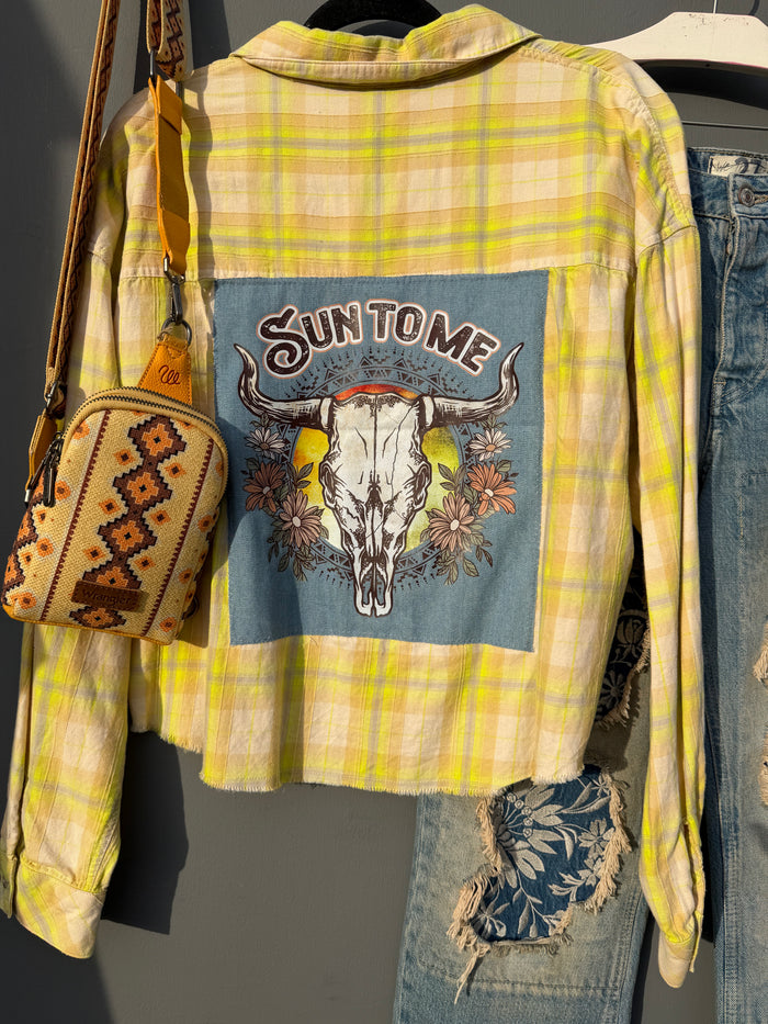The Sun To Me Neon Plaid Shirt
