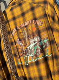 Heart Like A Truck Flannel Shirt