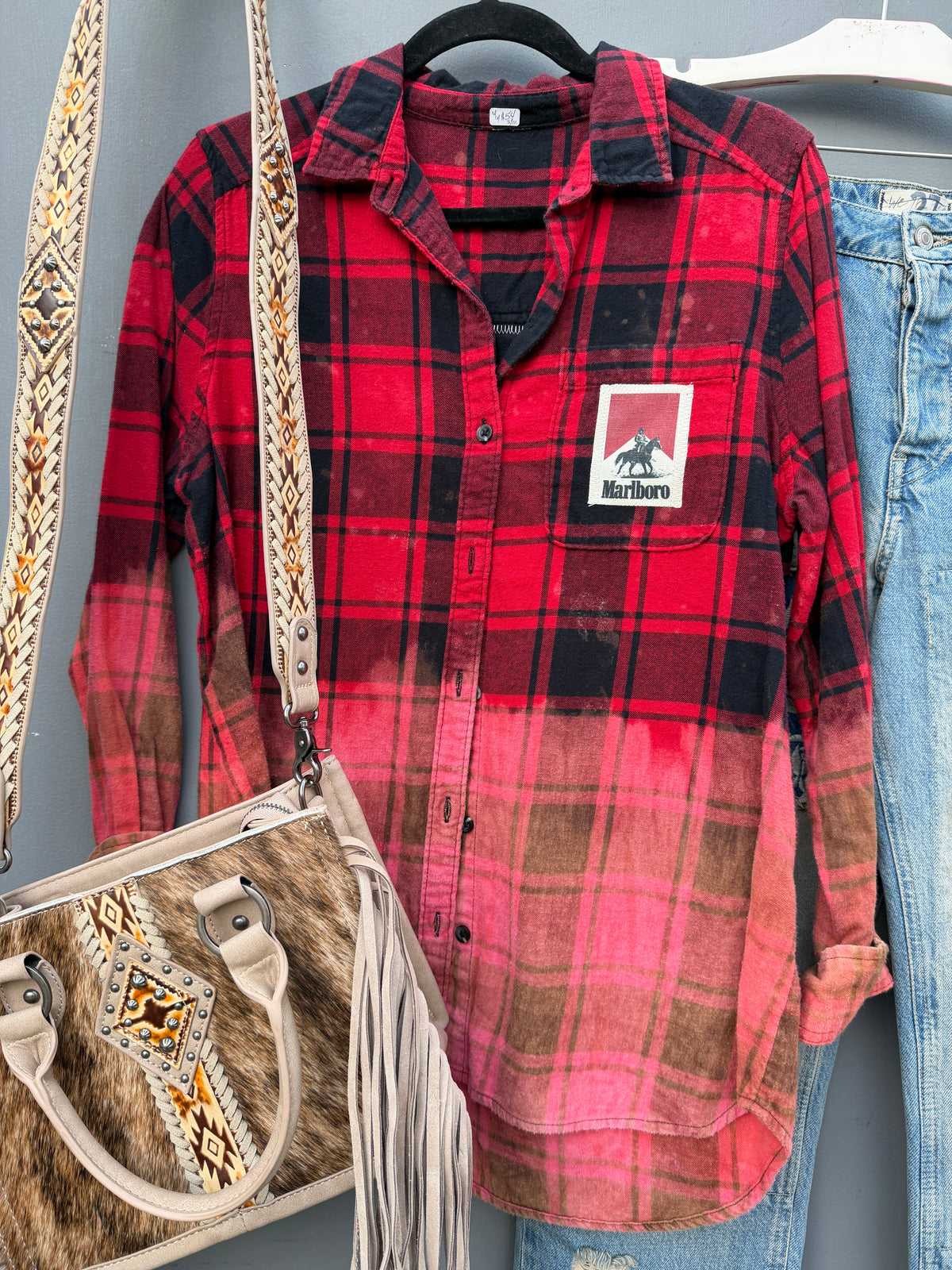 Wild West Buff Check Western Flannel