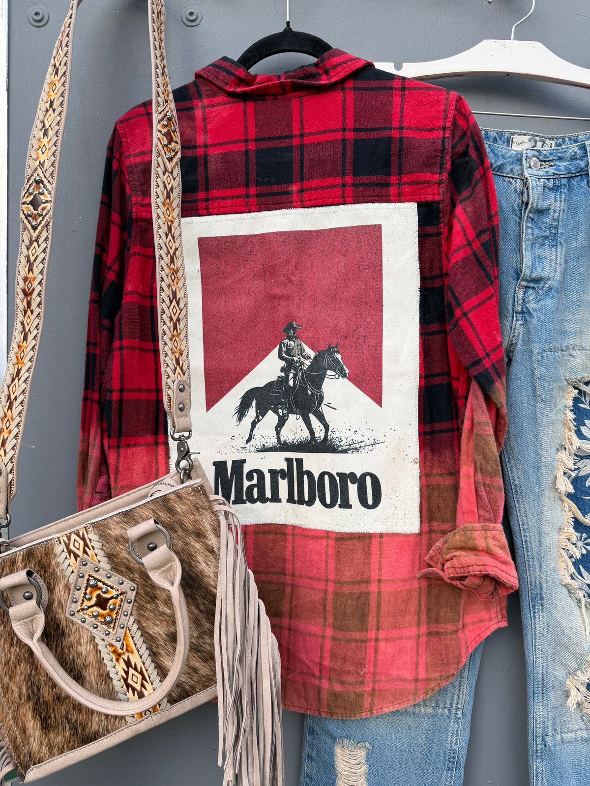 Wild West Buff Check Western Flannel