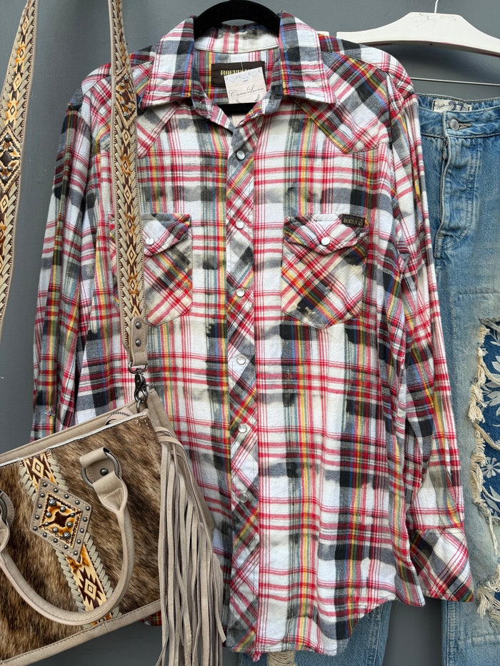 Wild West Distressed Western Flannel
