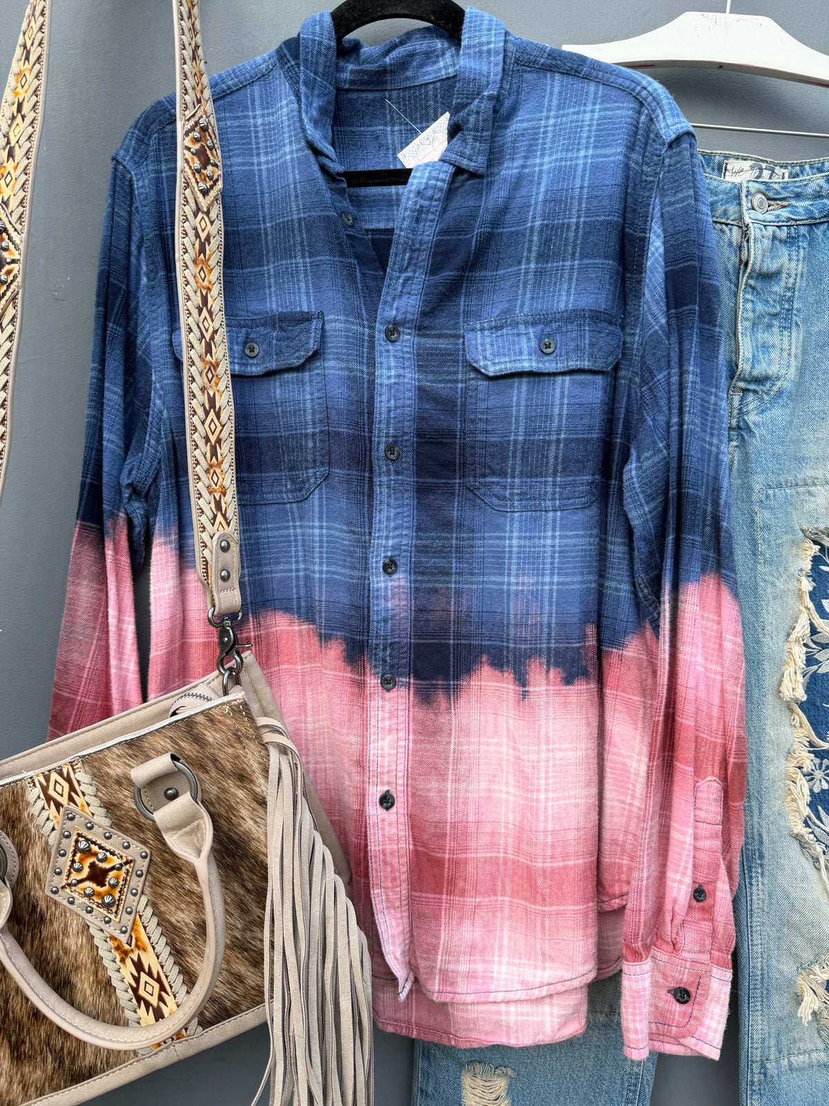 Beer Latte Ombre Flannel