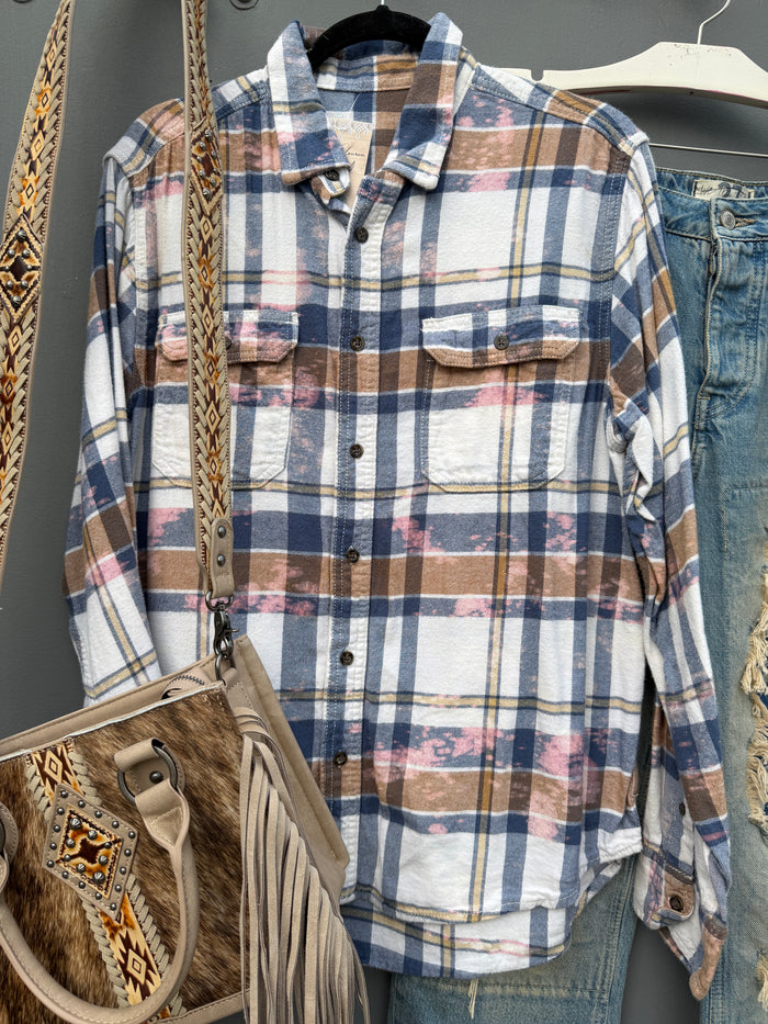 Country Concert Cow Skull Western Flannel