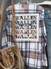 Country Concert Cow Skull Western Flannel