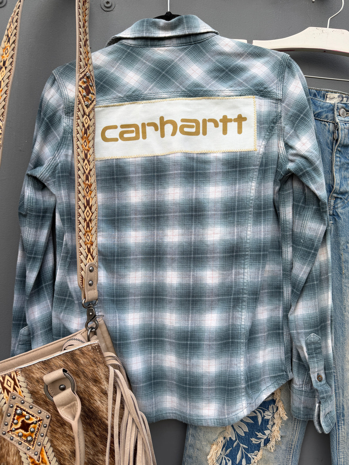 Carhart Dusty Blue Flannel