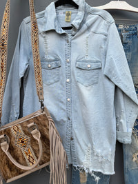 Rodeo Washed Denim Western Shirt