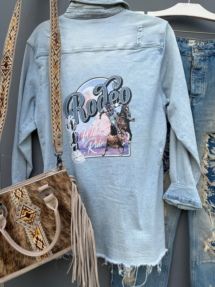 Rodeo Washed Denim Western Shirt