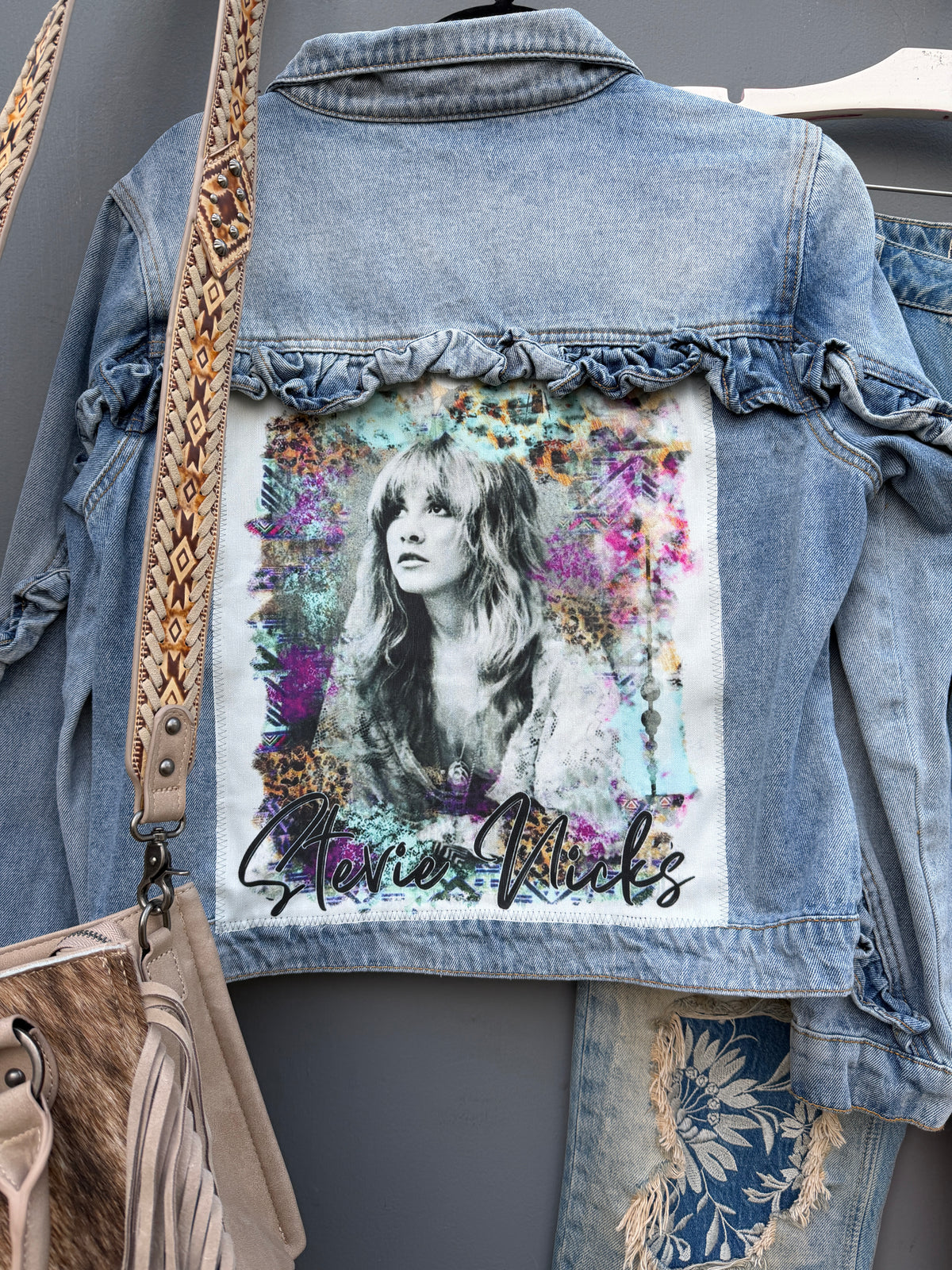 Stevie Artisan Ruffled Denim Jacket