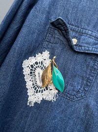 Quilted Denim Western Shirt