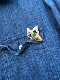 Quilted Denim Western Shirt