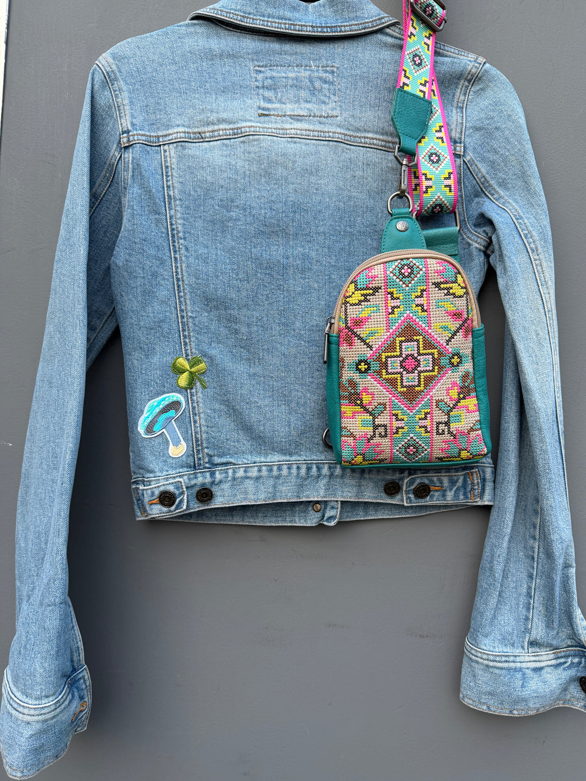 Pastel Mushroom Hippie Jacket