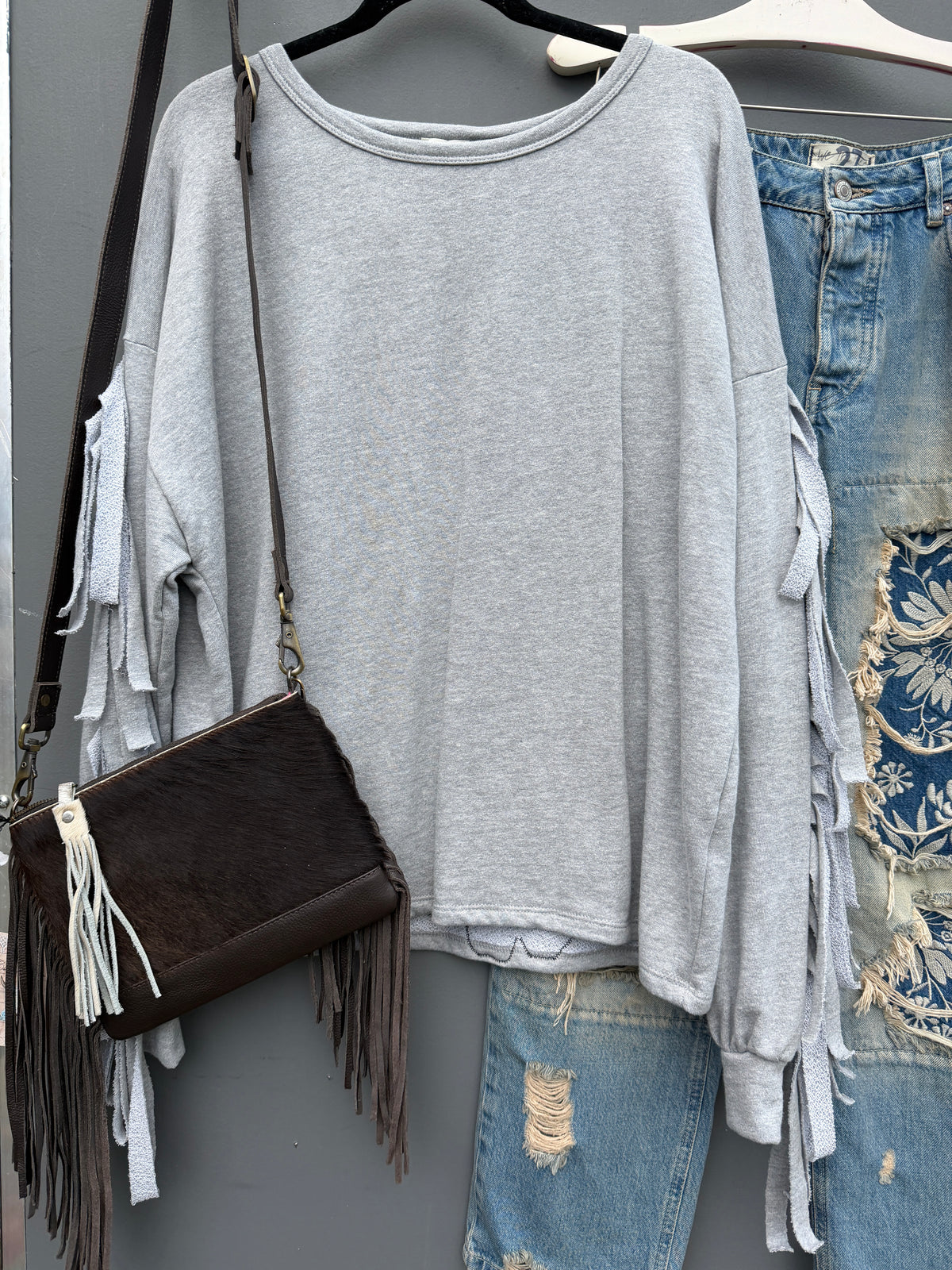 Navajo Fringed Tiger Sweatshirt