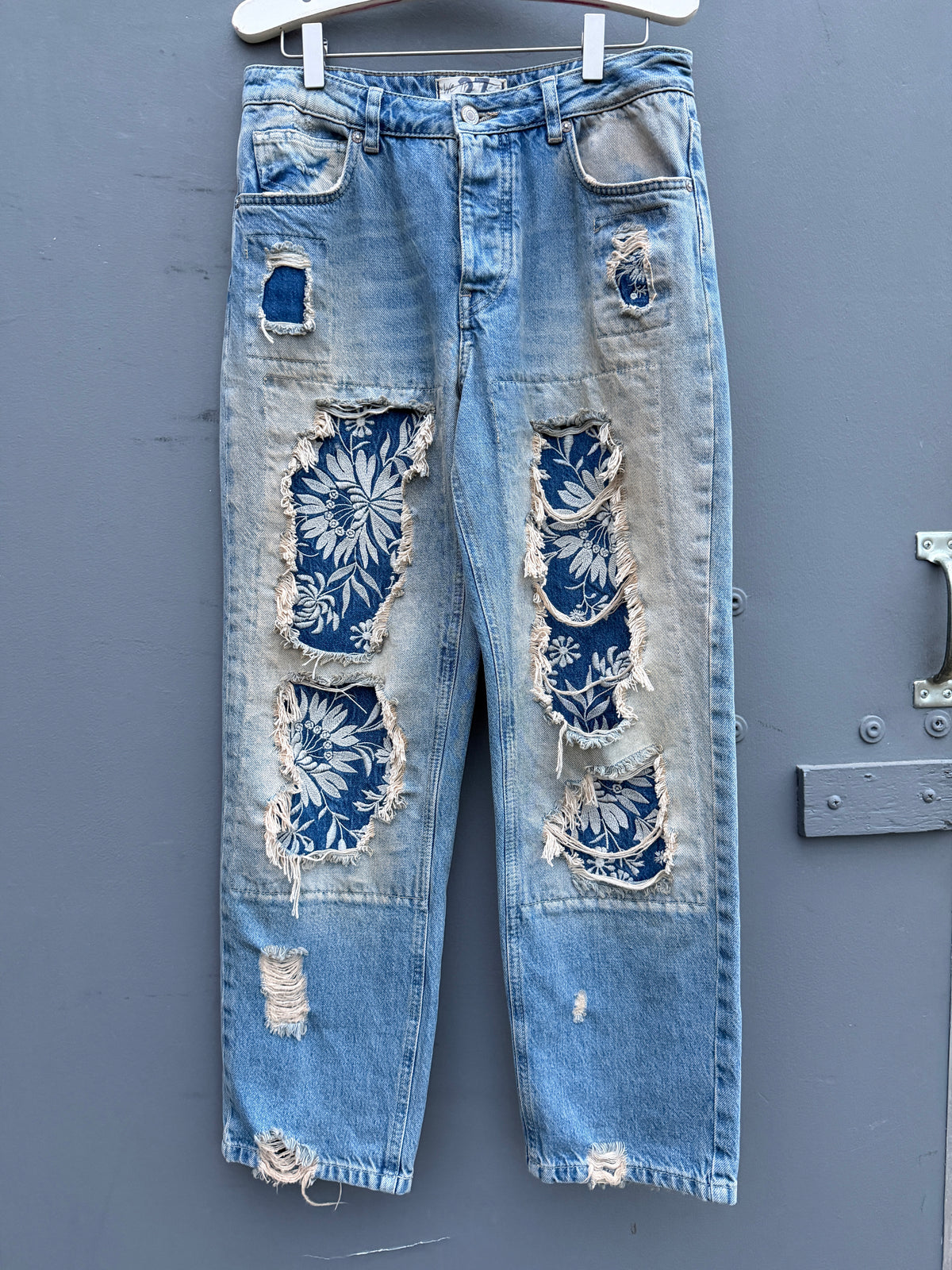Free People Patchwork Jeans