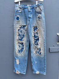 Free People Patchwork Jeans