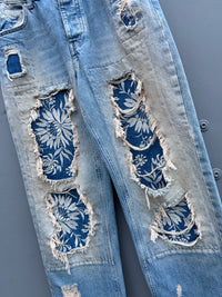 Free People Patchwork Jeans