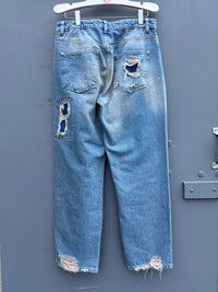 Free People Patchwork Jeans