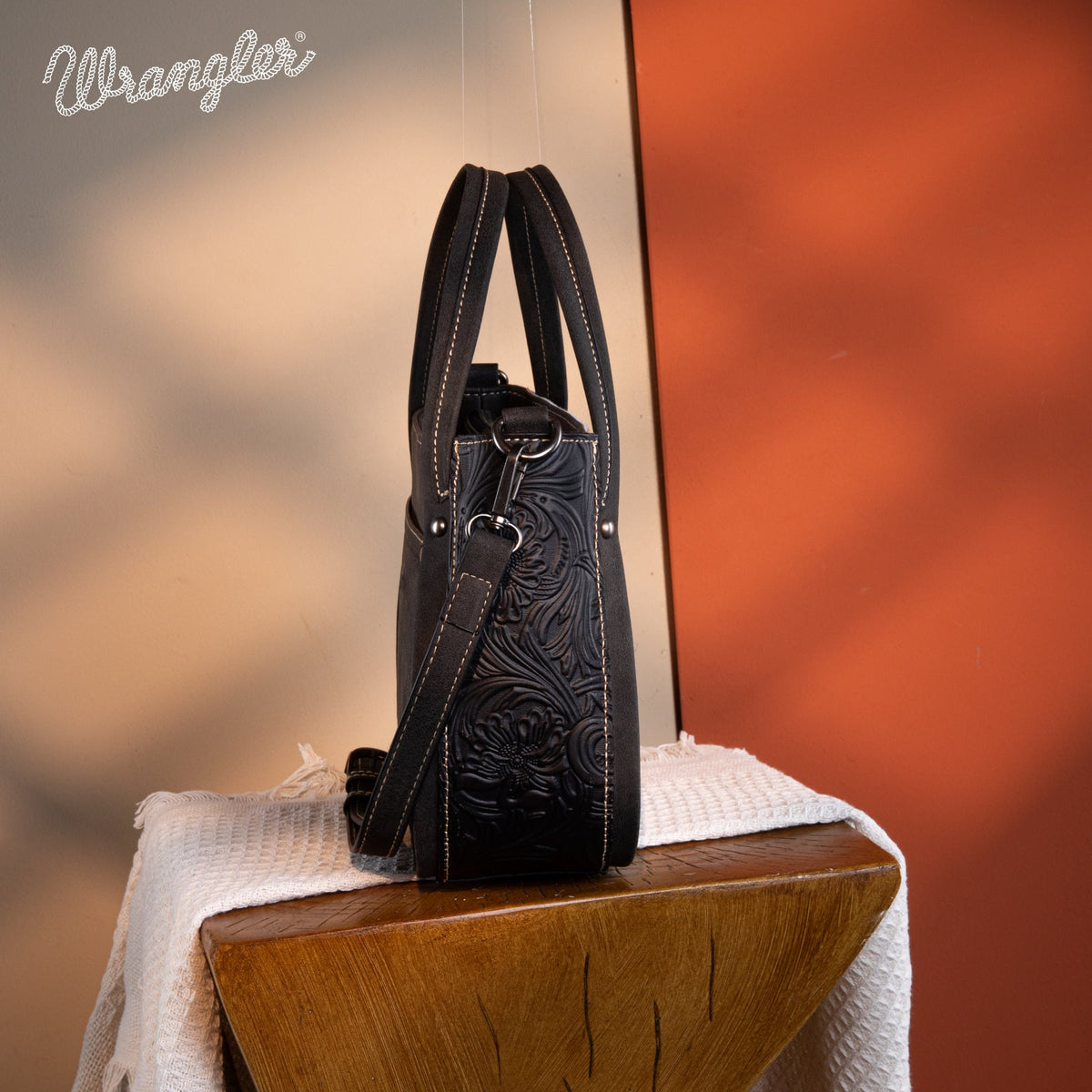 Wrangler Genuine Hair-On Cowhide Tote Bag
