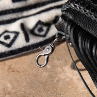 Montana West Genuine Leather Hair-On Cowhide Fringe Bohemian Crossbody - Black