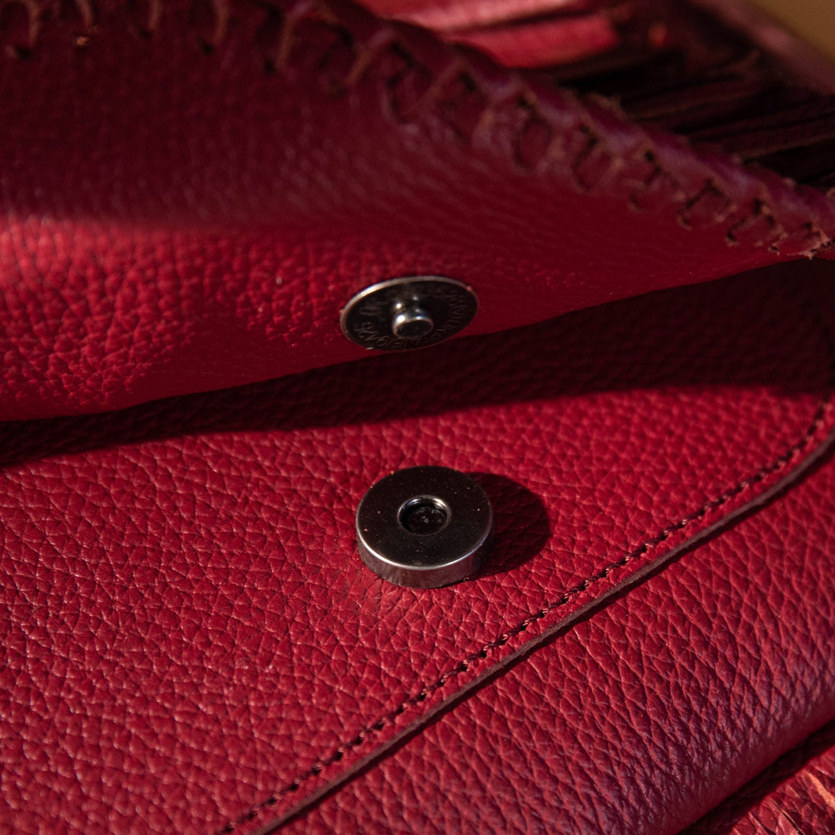 Montana West Genuine Leather Hair-On Cowhide Fringe Bohemian Crossbody - Burgundy