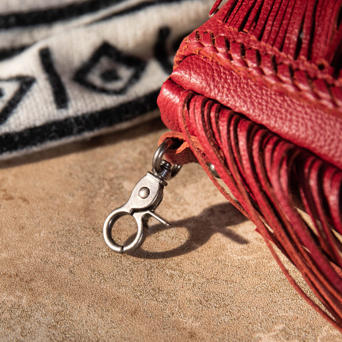 Montana West Genuine Leather Hair-On Cowhide Fringe Bohemian Crossbody - Burgundy