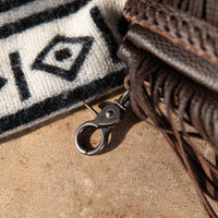 Montana West Genuine Leather Hair-On Cowhide Fringe Bohemian Crossbody - Dark Brown