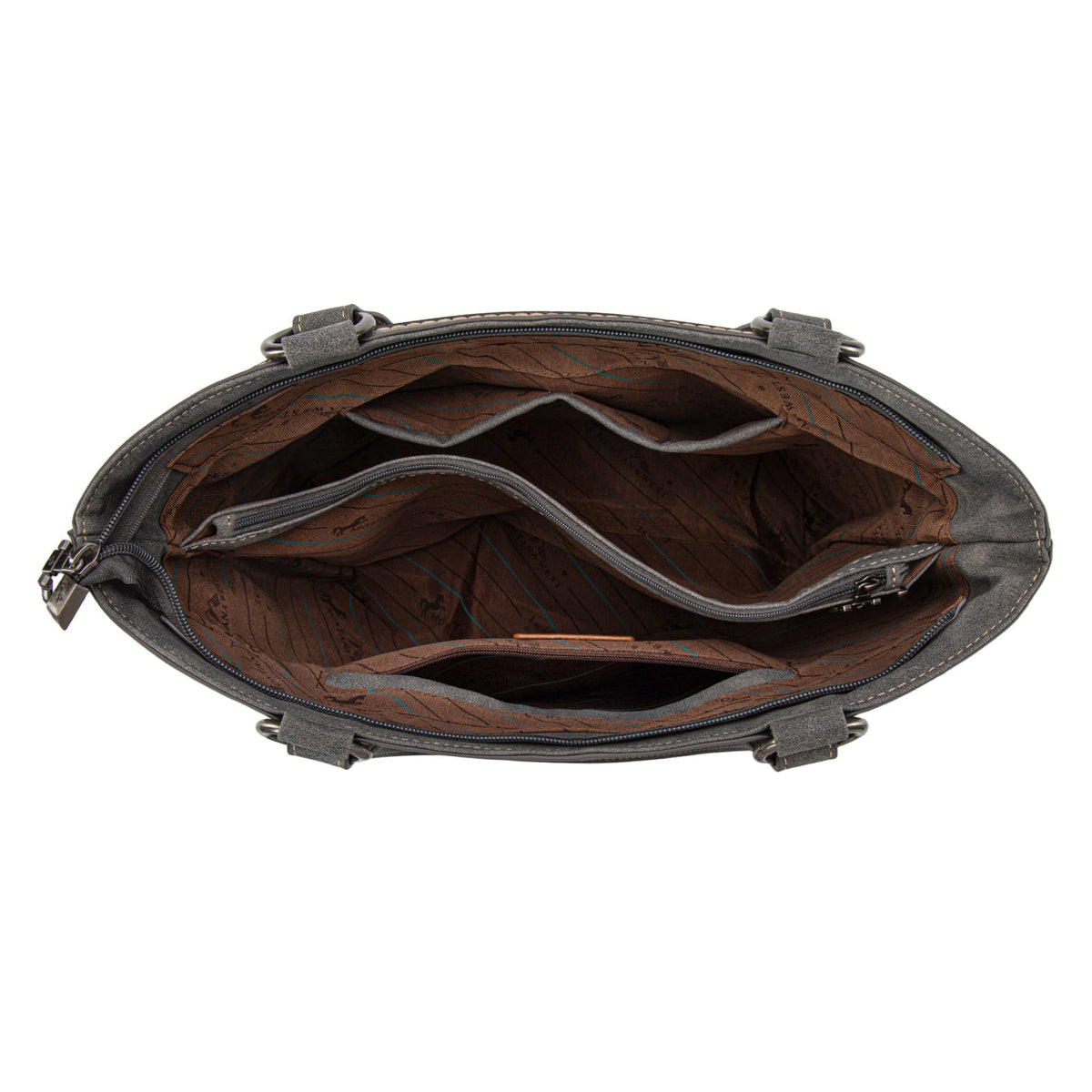 Montana West Fringe Collection Concealed Carry Tote - Gray