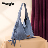 Wrangler Fringe Rustler Tooled Hobo Bag