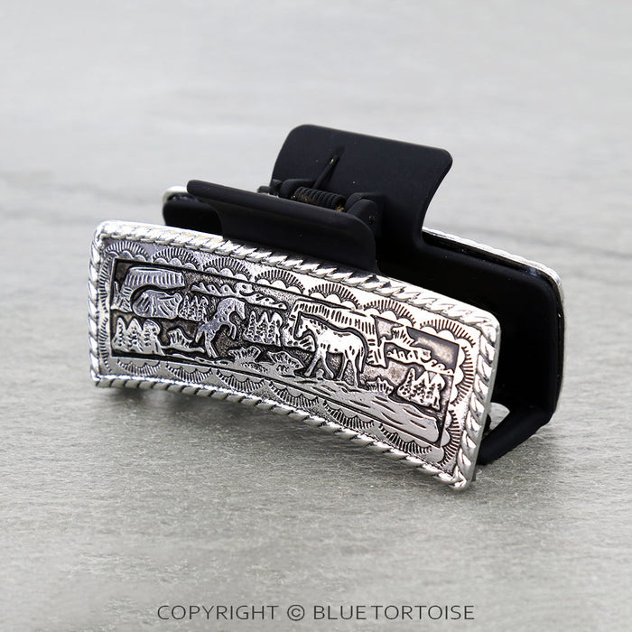 Western Metal Horse Hair Claw