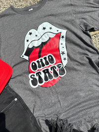 Ohio State Tongue Tee - Gray