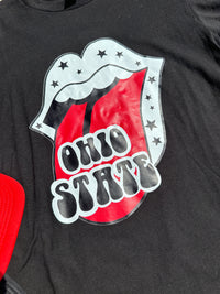 Ohio State Tongue Tee - Black