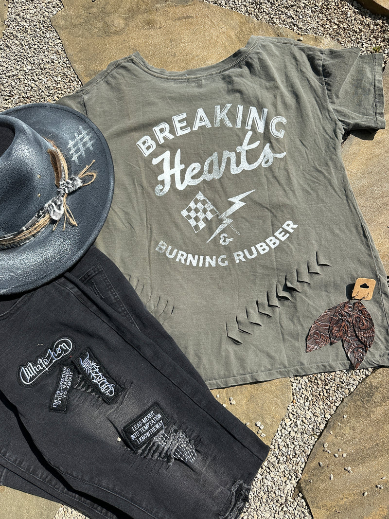 Breaking Hearts + Burning Rubber Tee